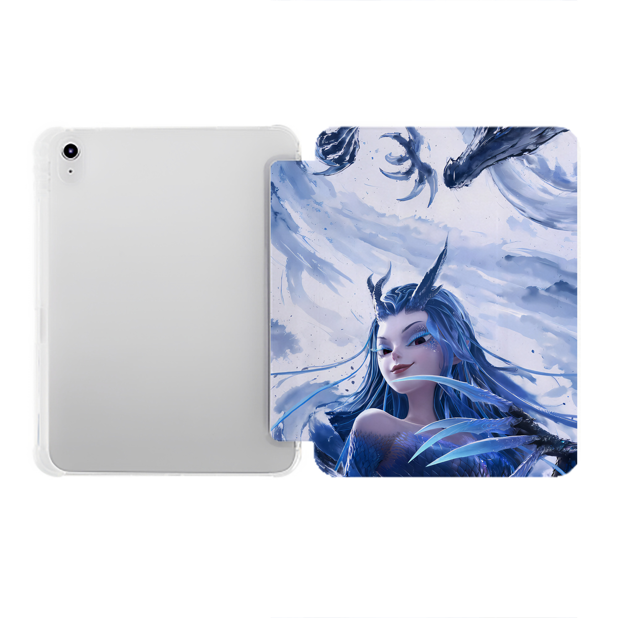 （画像用） Ne Zha 2 ナタ 魔童の大暴れ IPad ケース ペン収納付き 三つ折りスタンド PUレザー×シリコン 対応機種9.5/10.5/10.9インチ